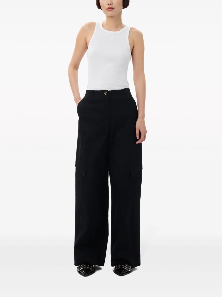 Pantaloni drepti Ganni negri - Img 2