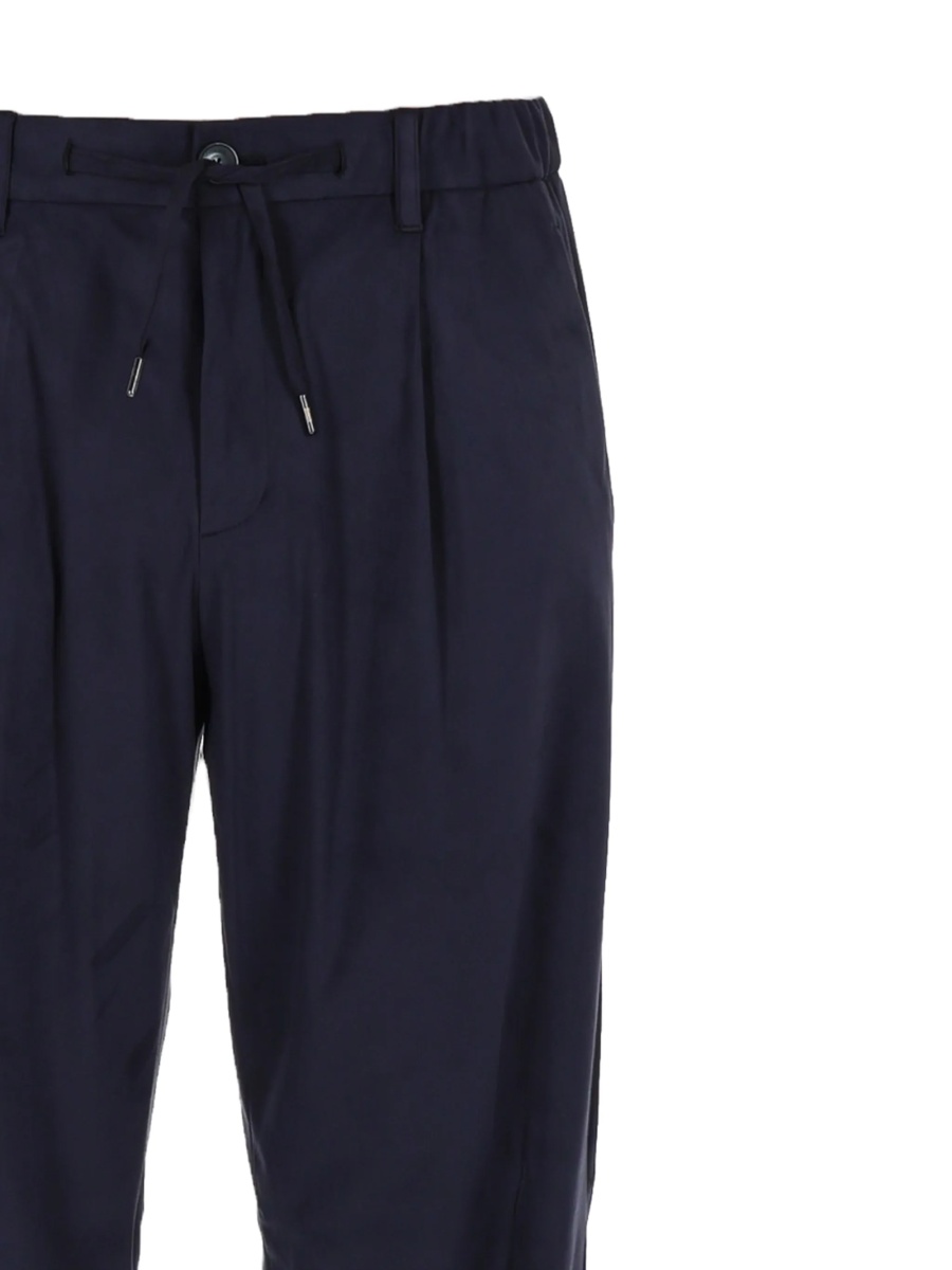 Pantaloni drepti Herno albastri din polyester si elastan - Img 2