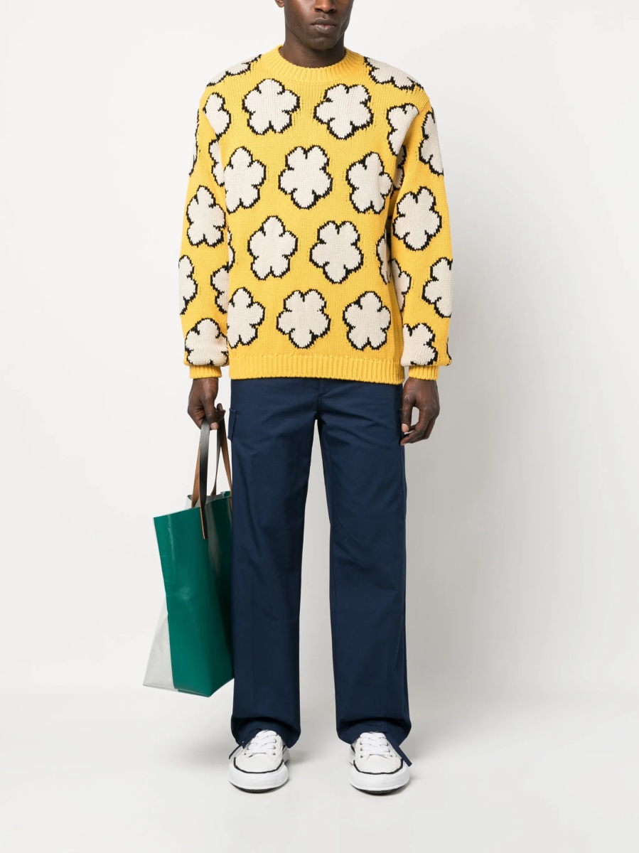 Pantaloni drepti Kenzo albastri - Img 2
