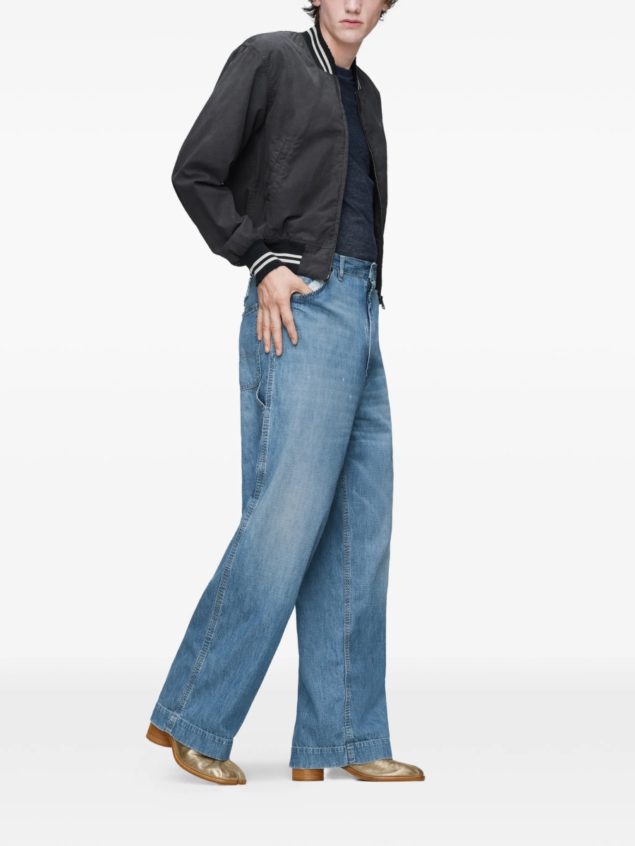 Pantaloni drepti Maison Margiela albastri - Img 2