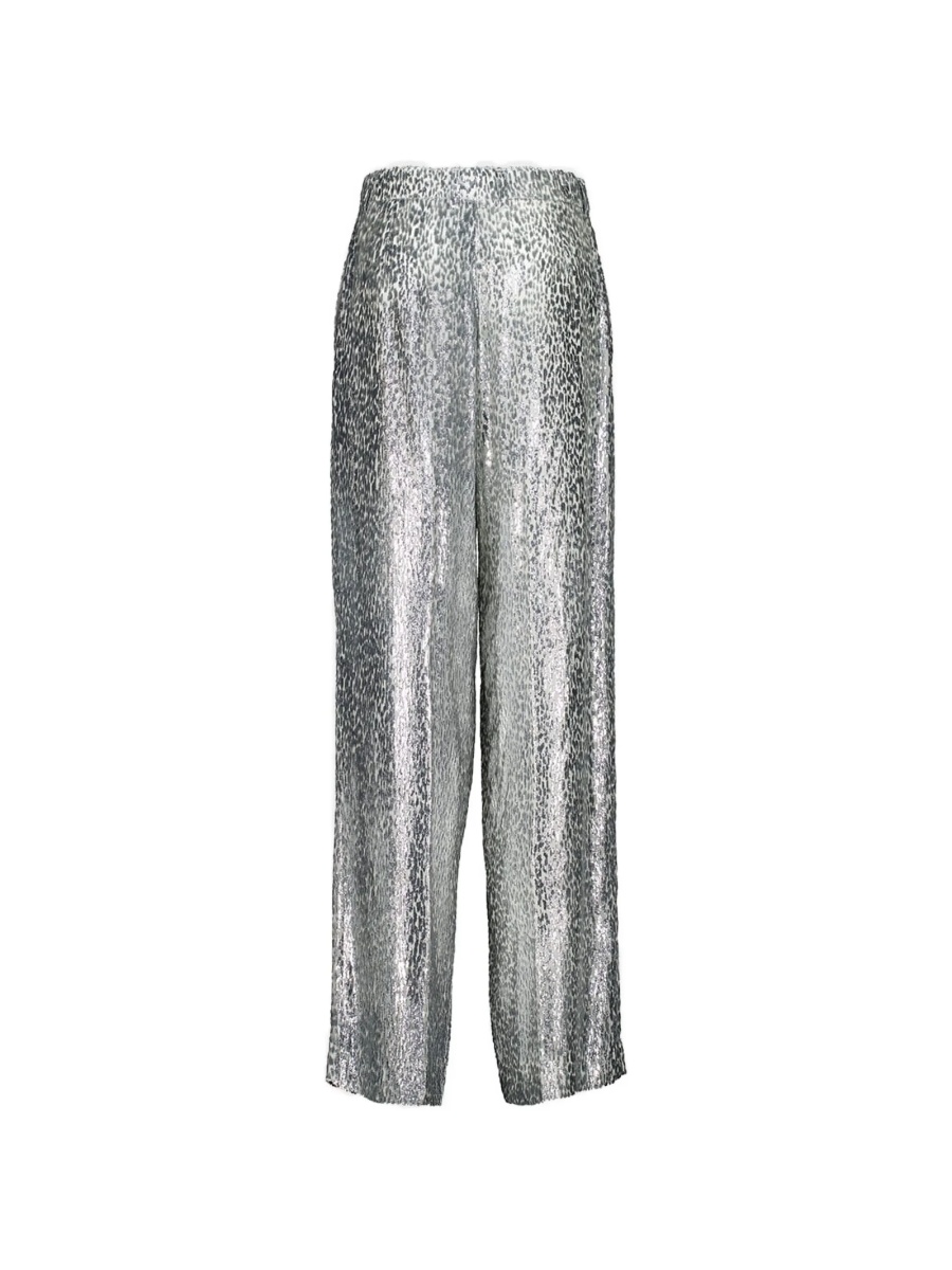 Pantaloni drepti Stella McCartney argintii - Img 2
