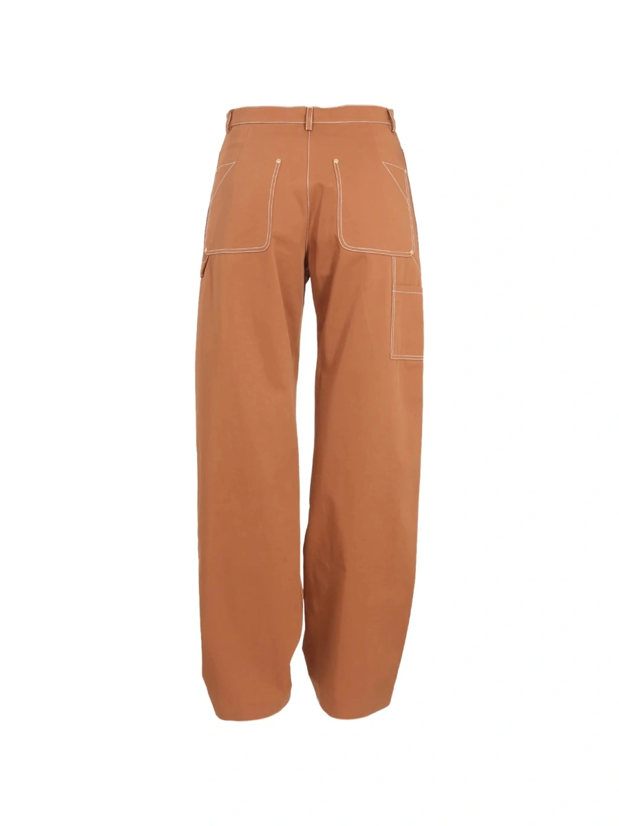 Pantaloni drepti Stella McCartney maro - Img 2