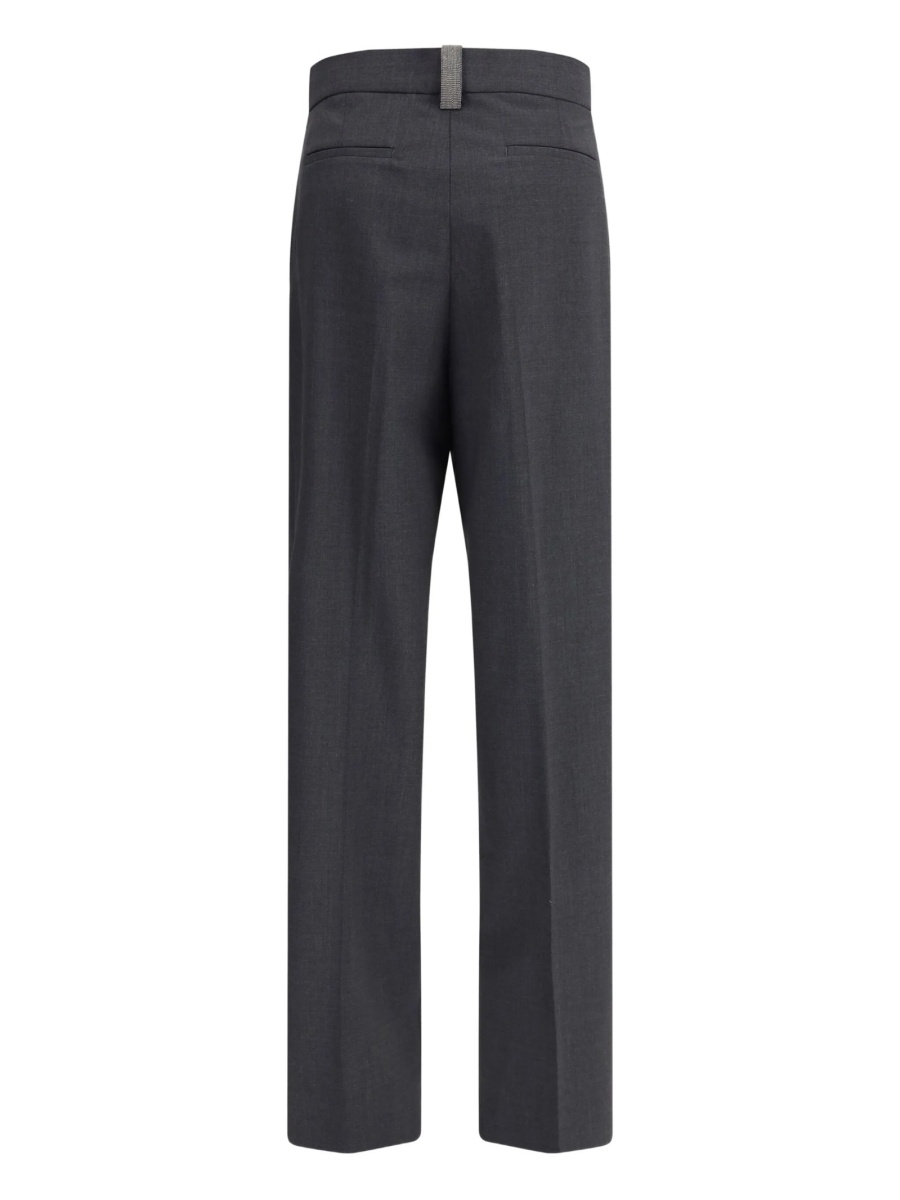 Pantaloni eleganti Fabiana Filippi gri din matase si poliamida - Img 2