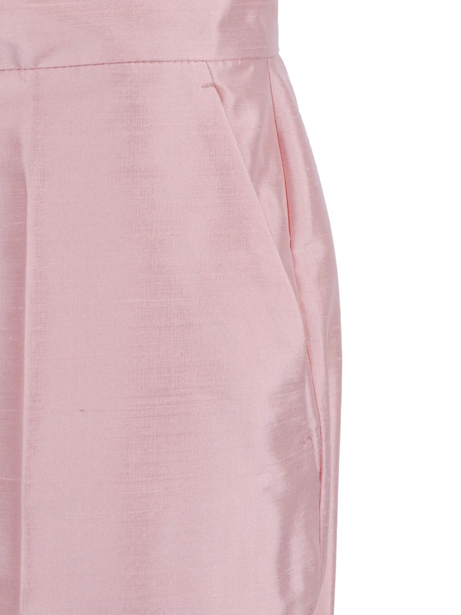 Pantaloni eleganti MaxMara Studio roz - Img 3