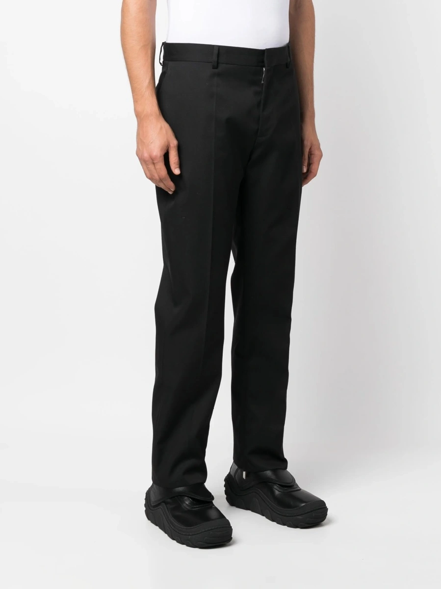 Pantaloni eleganti Off-White negri din lana - Img 3