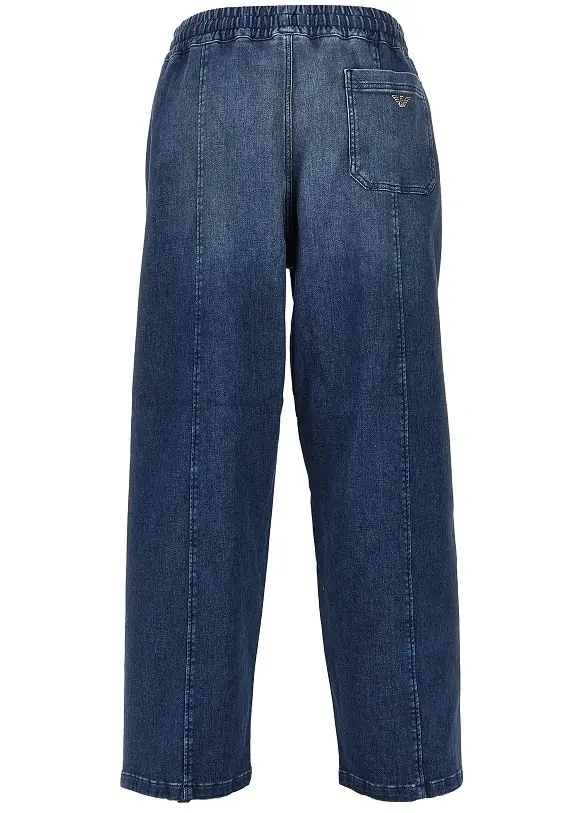 Pantaloni Emporio Armani albastri din denim - Img 3
