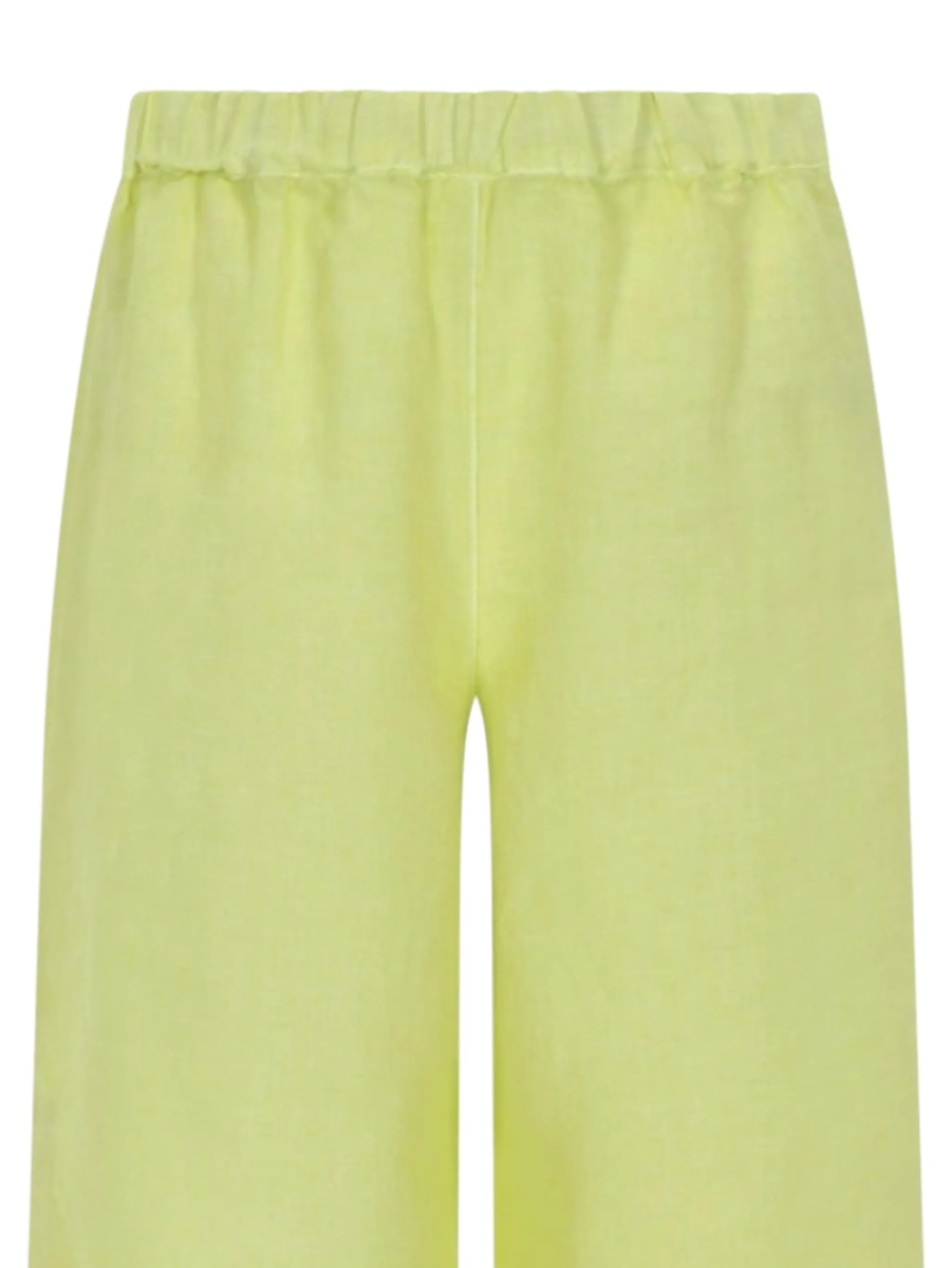 Pantaloni evazati 120% LINO galbeni - Img 2