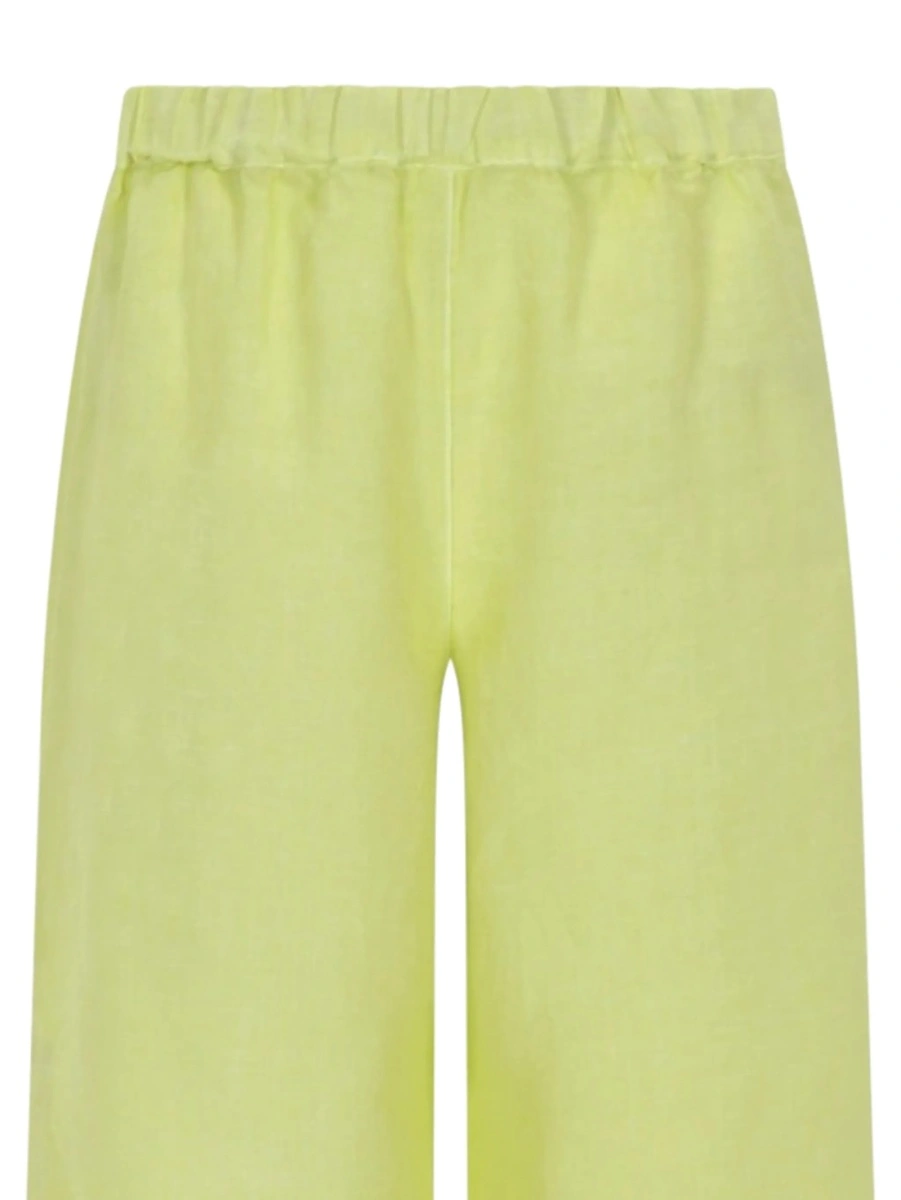 Pantaloni evazati 120% LINO galbeni - Img 2