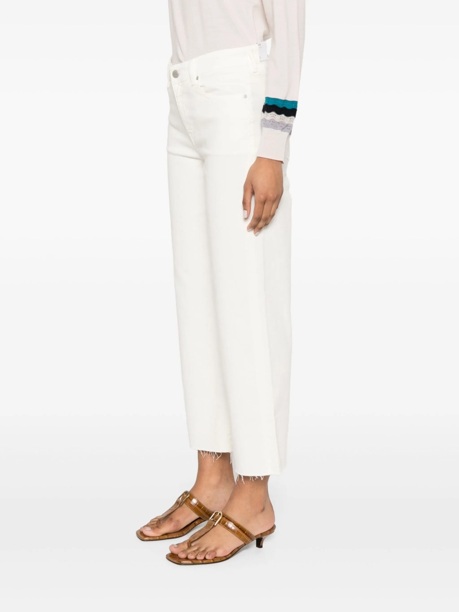 Pantaloni evazati Ag Jeans albi - Img 3