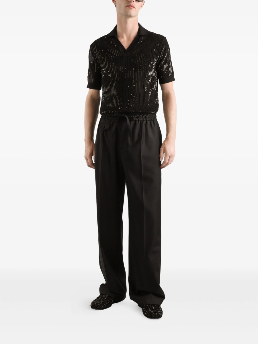 Pantaloni evazati Dolce &amp; Gabbana negri - Img 2