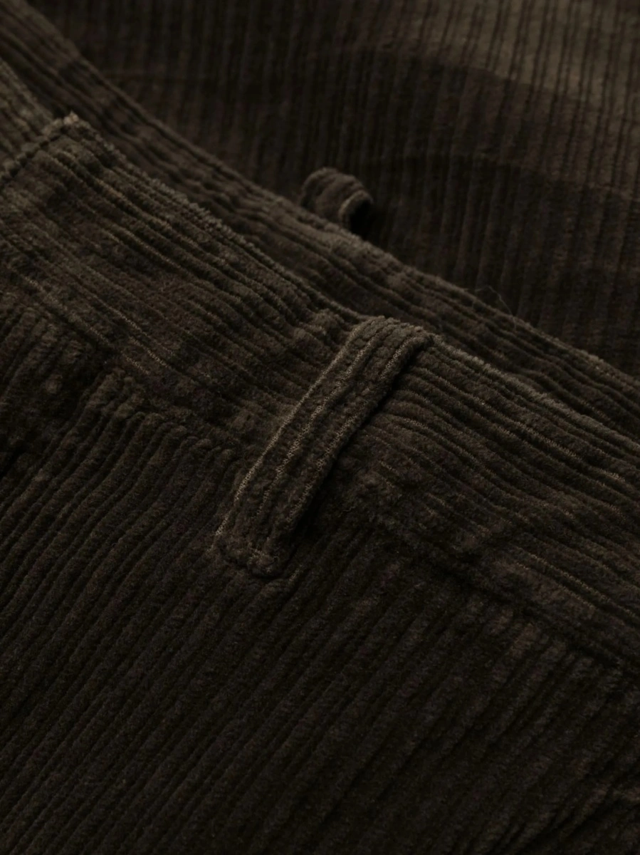 Pantaloni evazati DSQUARED2 maro din bumbac si spandex/elastan - Img 5