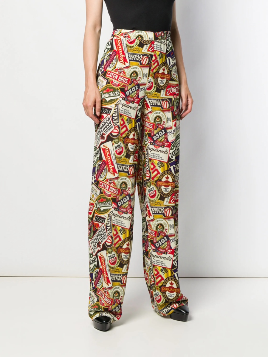 Pantaloni evazati DSQUARED2 neutri - Img 3