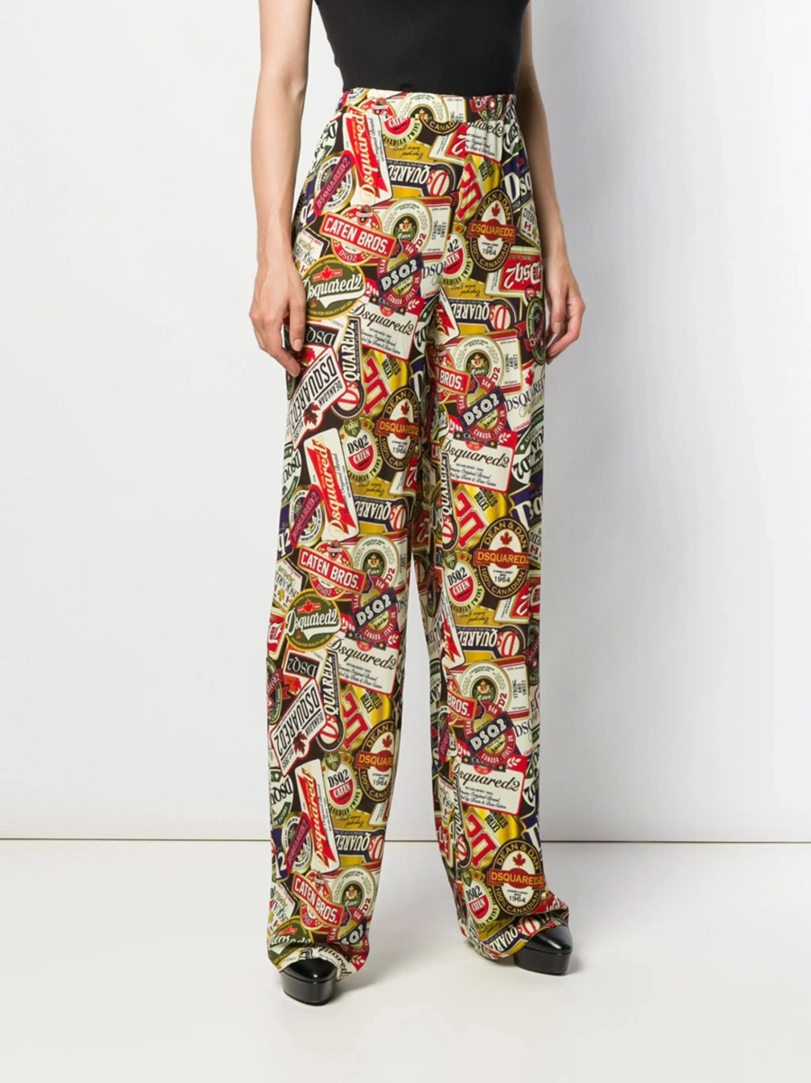 Pantaloni evazati DSQUARED2 neutri - Img 3