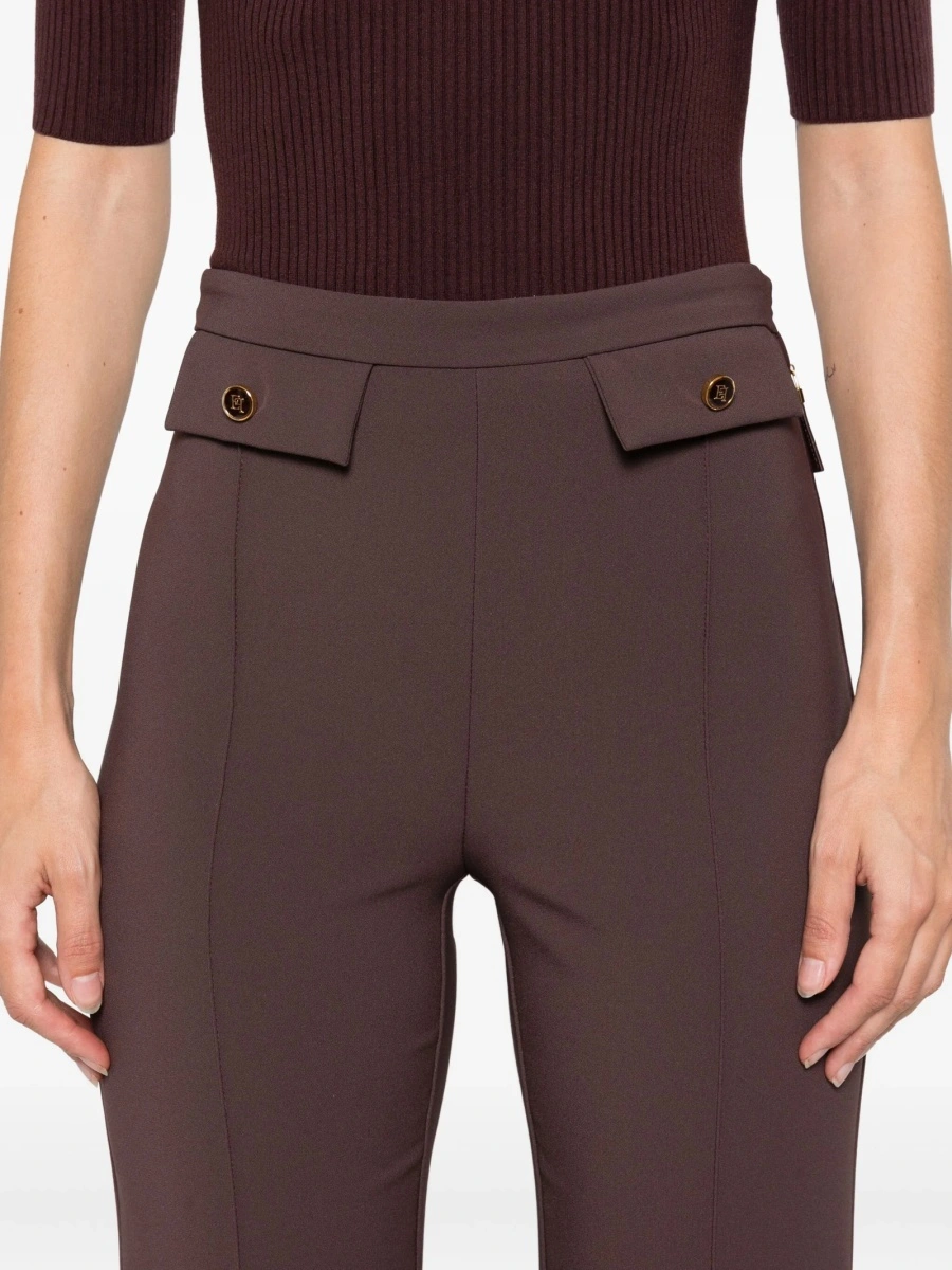 Pantaloni evazati Elisabetta Franchi maro - Img 5