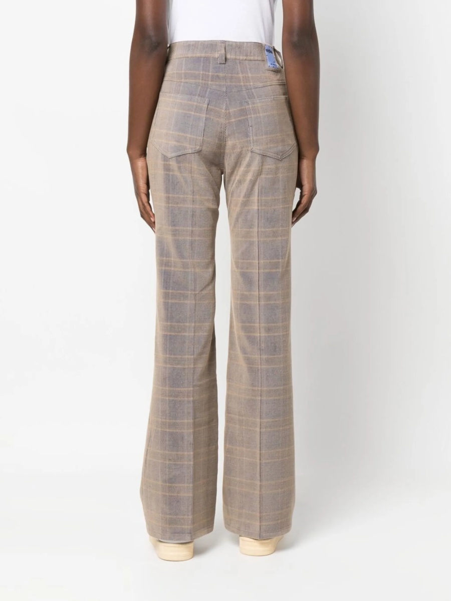 Pantaloni evazati MCQ Alexander McQueen neutri din vascoza si spandex/elastan - Img 4