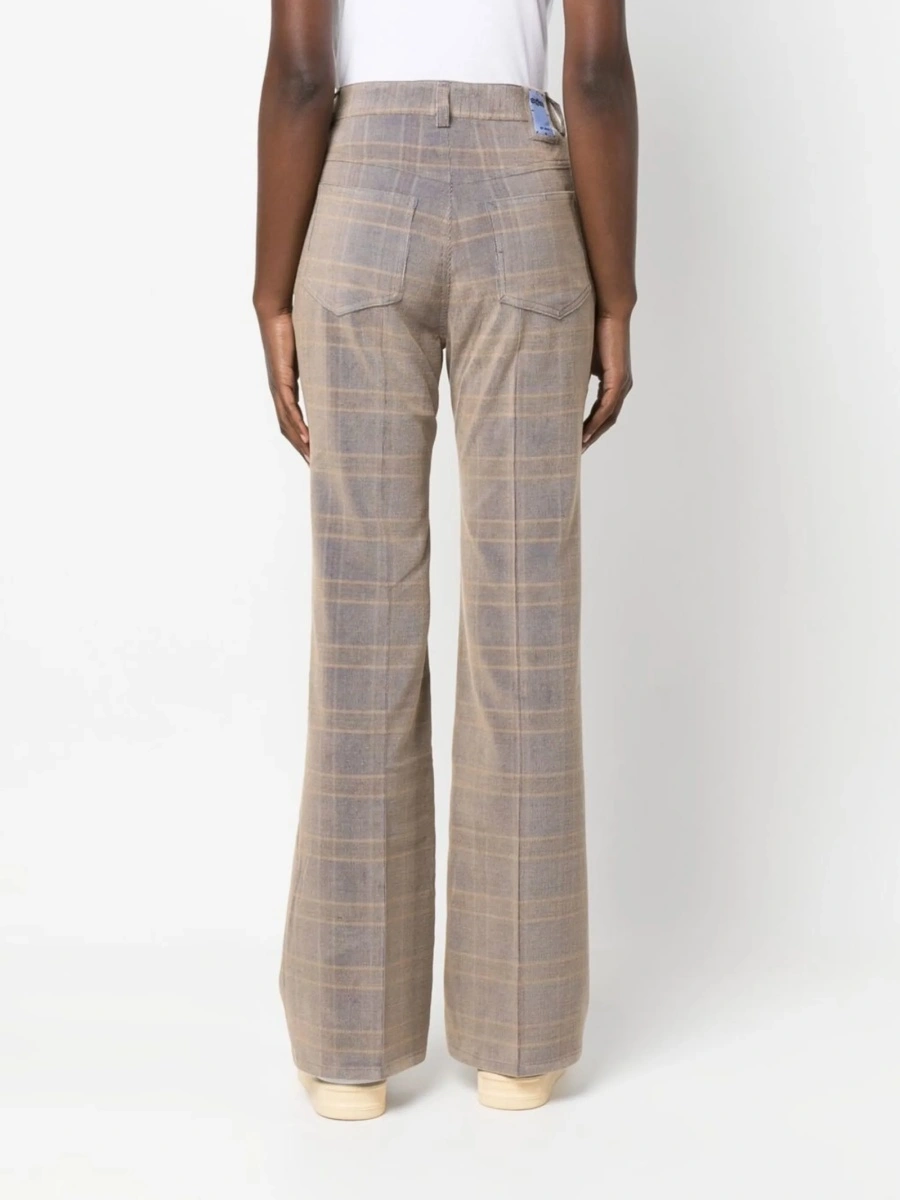 Pantaloni evazati MCQ Alexander McQueen neutri din vascoza si spandex/elastan - Img 4