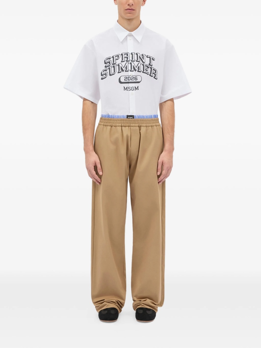 Pantaloni evazati MSGM neutri - Img 2