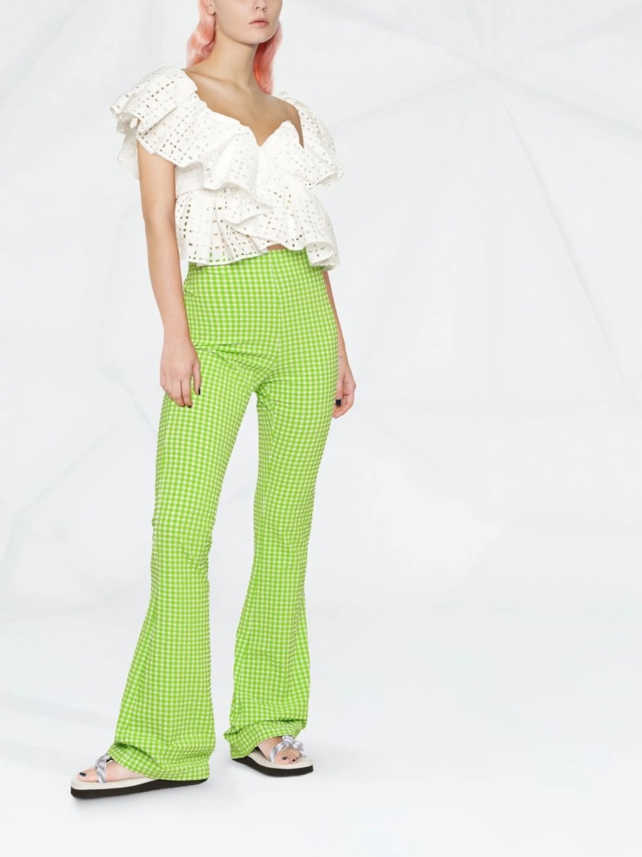 Pantaloni evazati MSGM verzi - Img 3