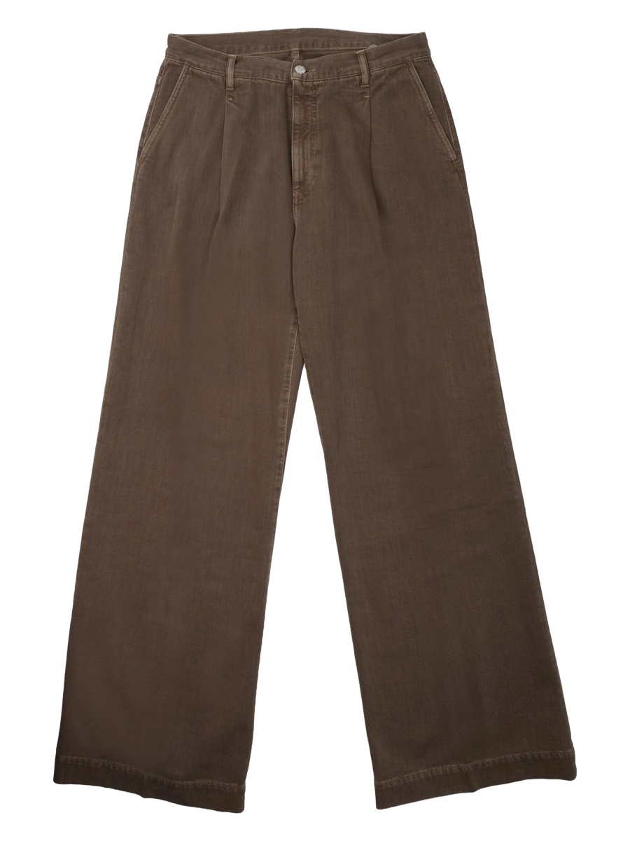 Pantaloni evazati NINE:INTHE:MORNING maro - Img 2