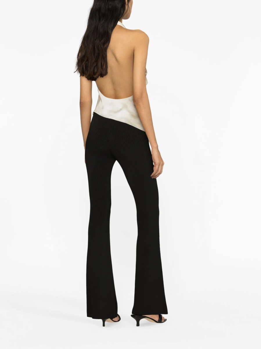 Pantaloni evazati Stella McCartney negri - Img 3