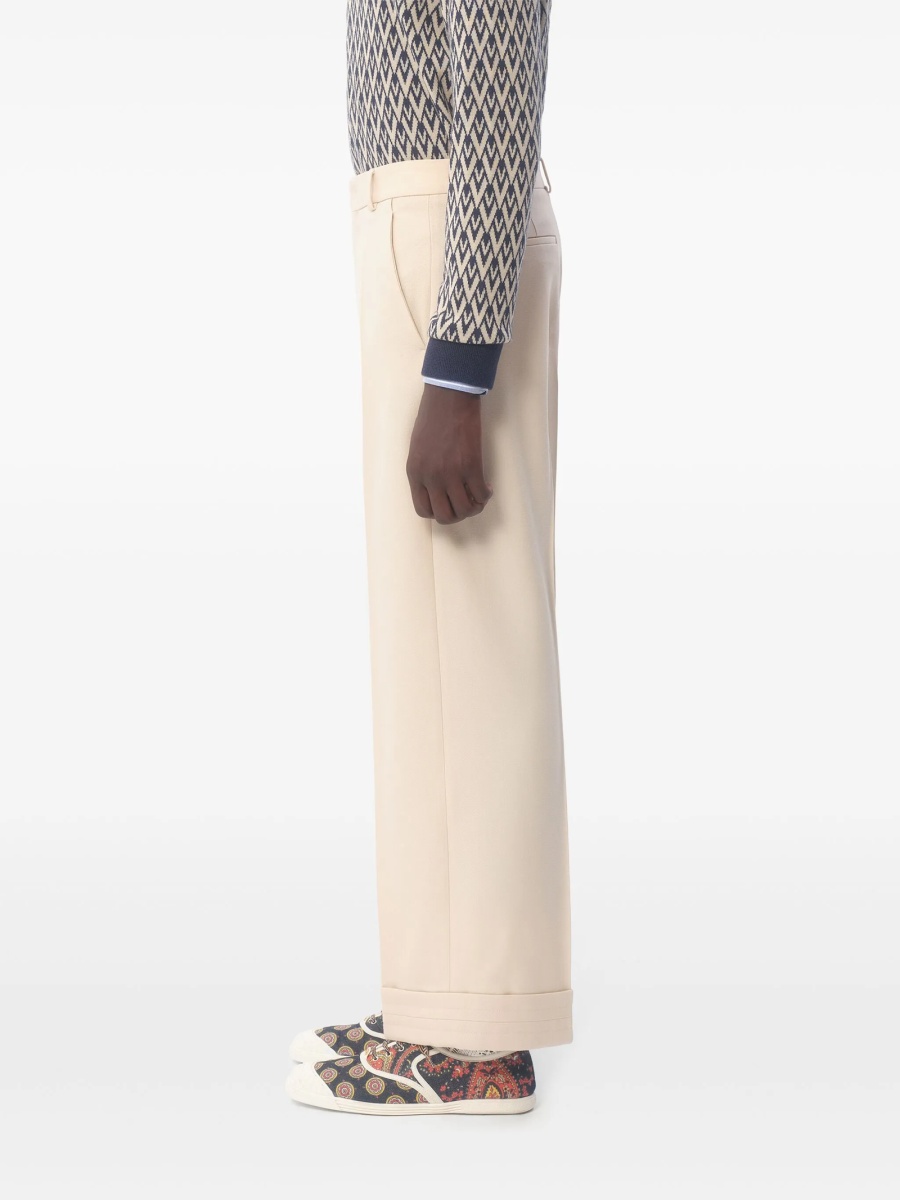 Pantaloni evazati Valentino Garavani neutri - Img 4