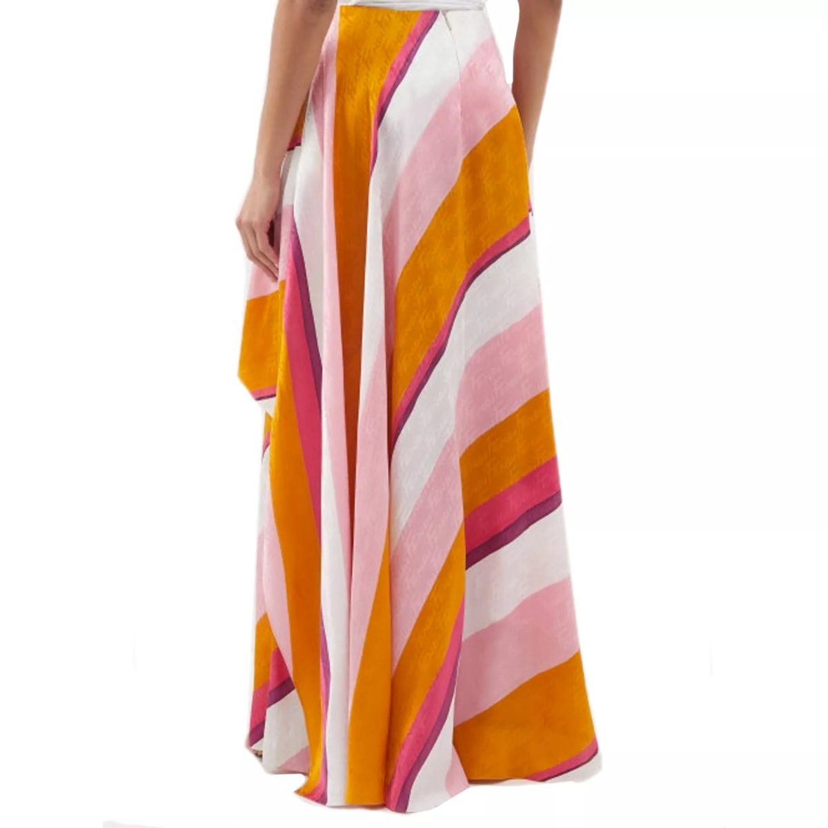 Pantaloni Fendi Ff Color-Block Draped Trousers - Img 3