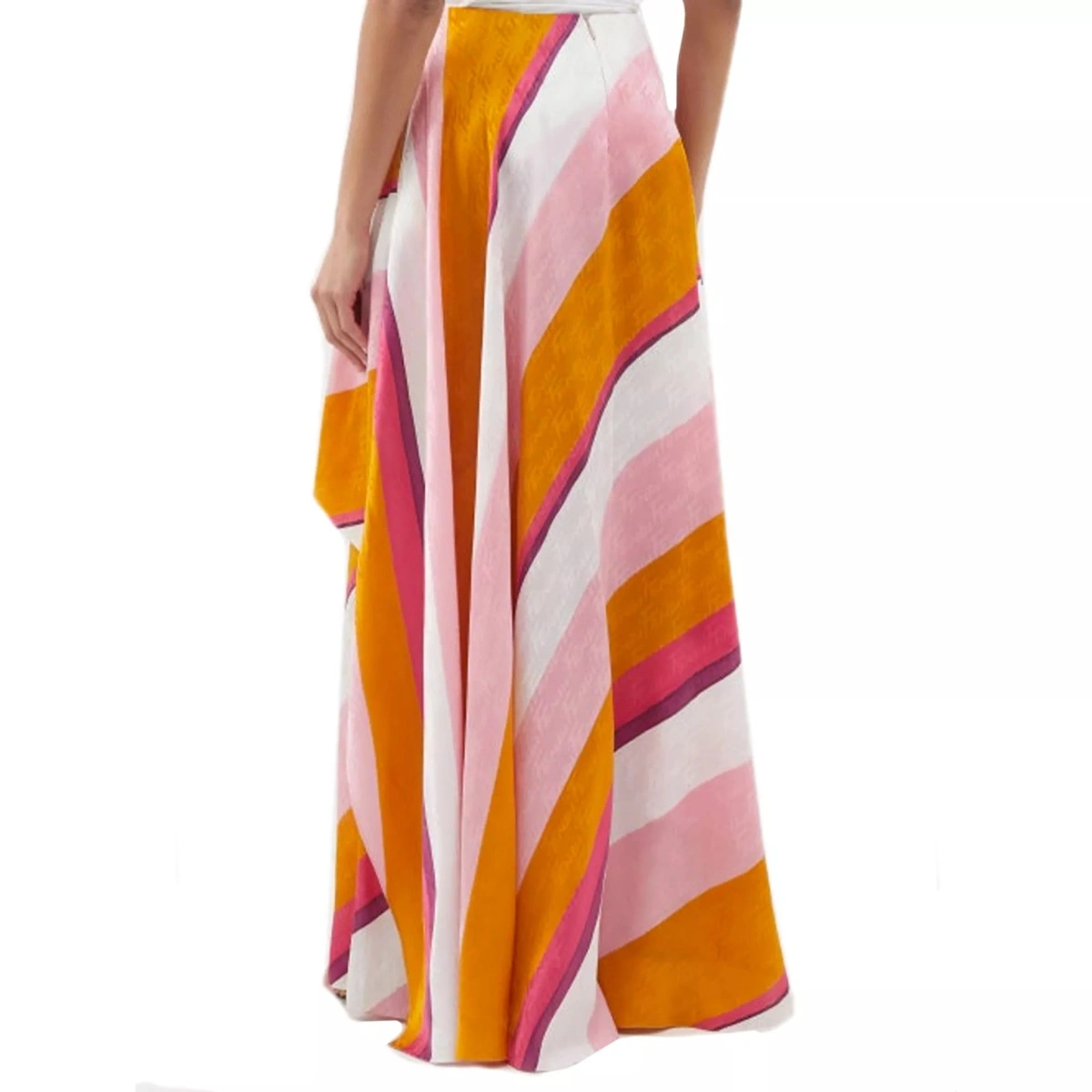 Pantaloni Fendi Ff Color-Block Draped Trousers - Img 3