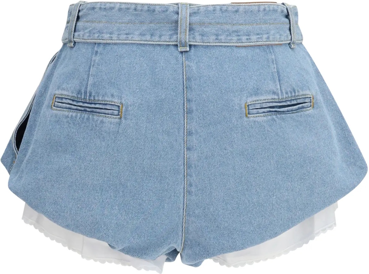 Pantaloni Flared denim Shorts with undershorts - Img 2