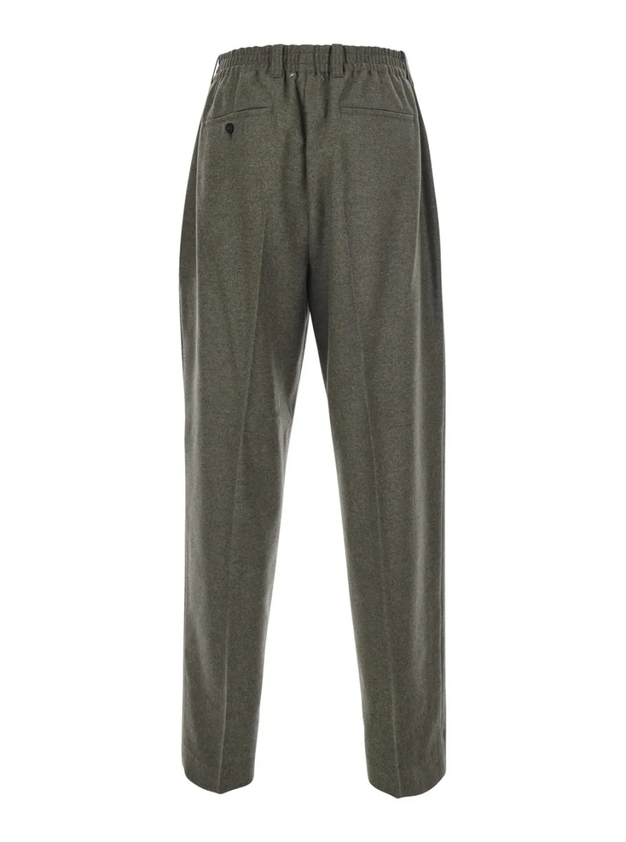 Pantaloni Gray Gray Pants with Front Button Closure in Wool for Men - Img 2