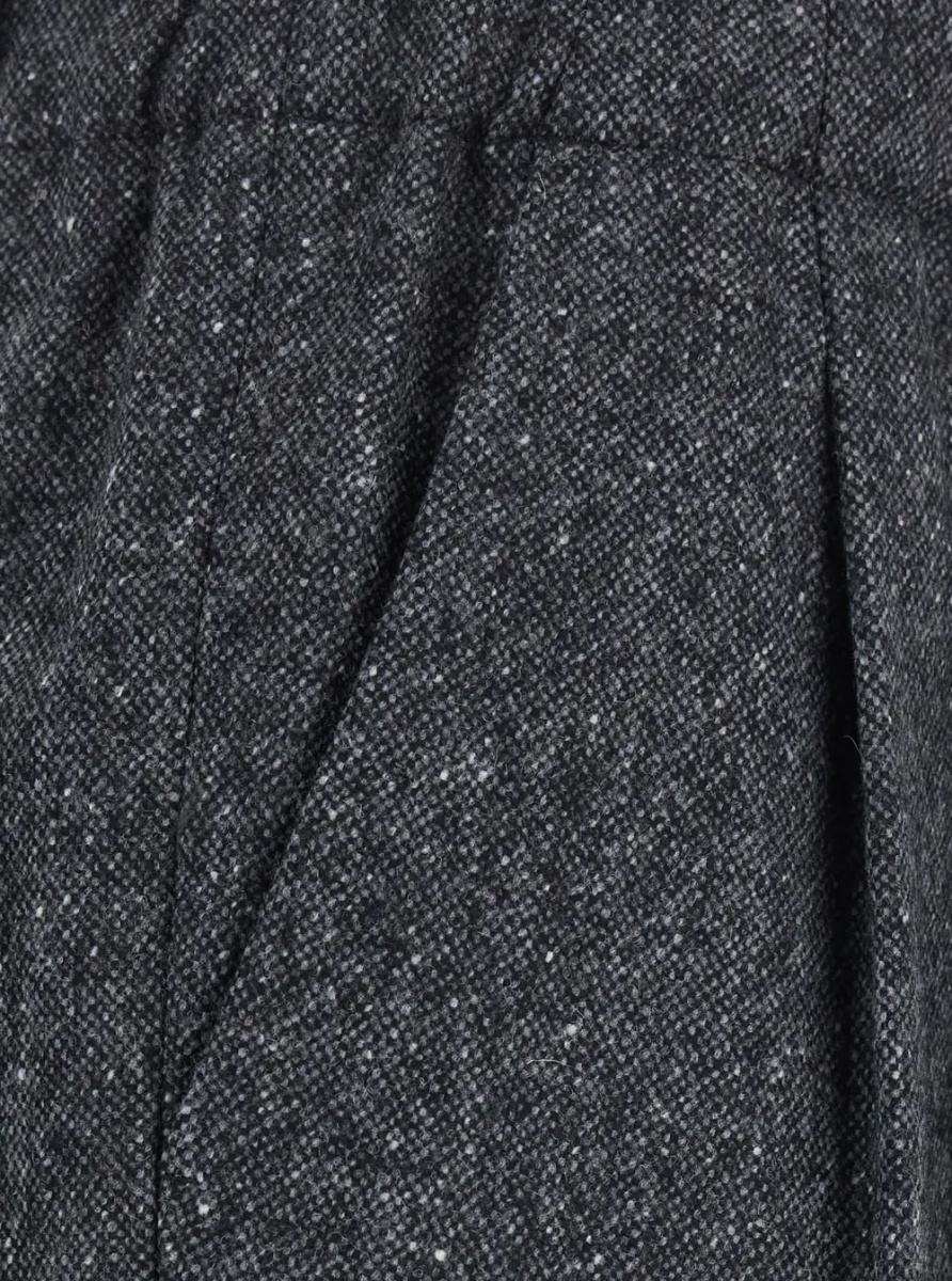 Pantaloni Grey Trousers with semi-elasticated waist and cuffs in Wool Blend women - Img 3