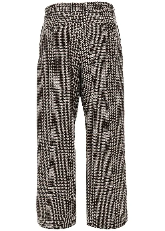 Pantaloni Houndstooth wool-blend tailored pants - Img 3