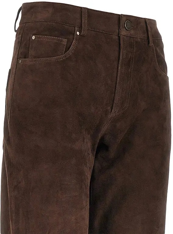 Pantaloni 'Jean' suede leather pants - Img 2