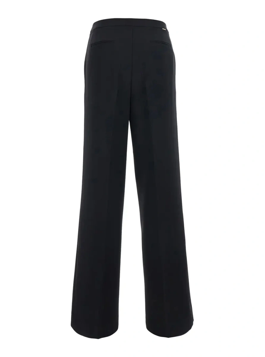 Pantaloni MADREPERL Pants with elegant details in Black Tech Fabric for women - Img 2