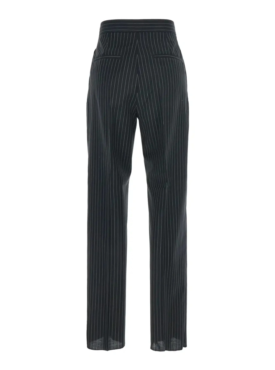 Pantaloni Max Mara negri din lana 'Sesamo' - Img 2