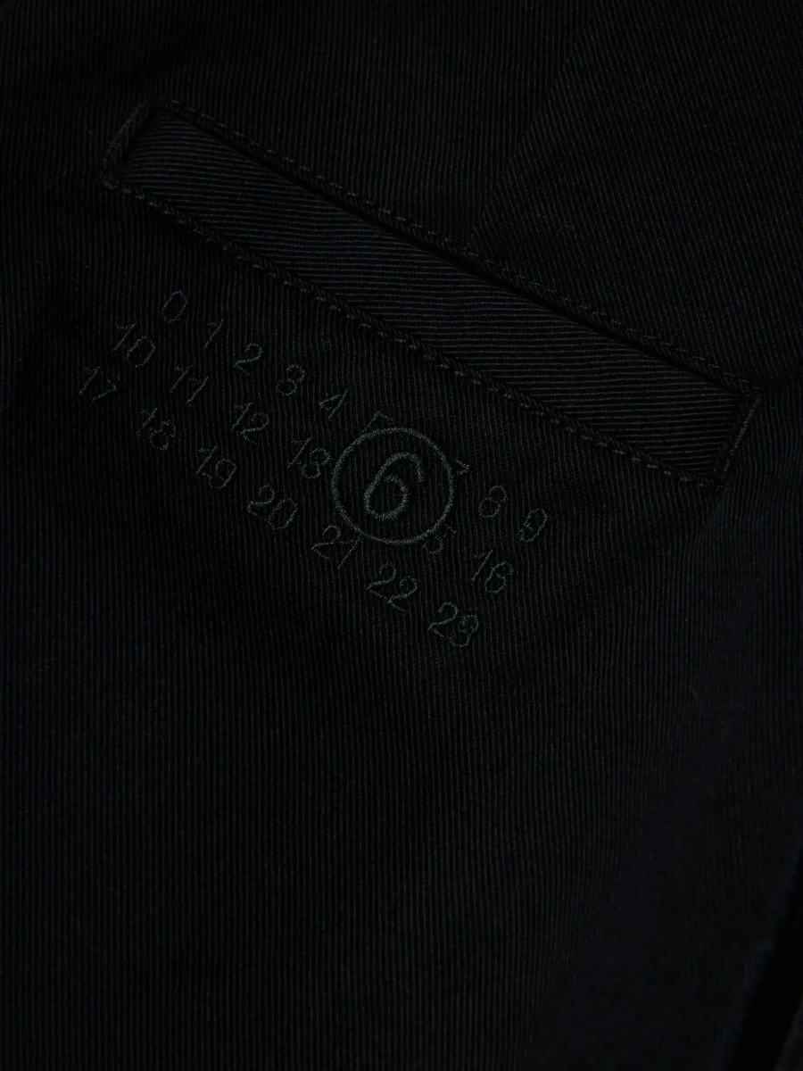Pantaloni MM6 MAISON MARGIELA KIDS negri din bumbac - Img 6