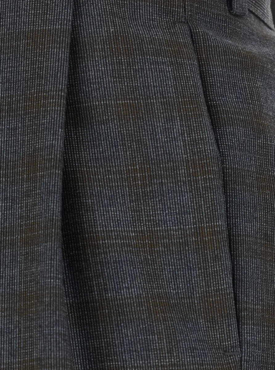 Pantaloni 'PECHA' Brown High-waisted Pants with Striped Motif in for Women - Img 3