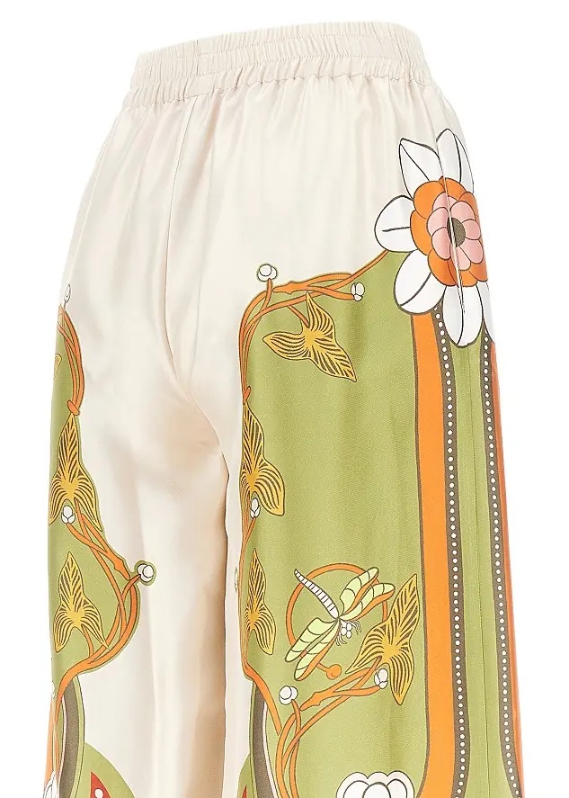 Pantaloni Printed silk palazzo pants - Img 4
