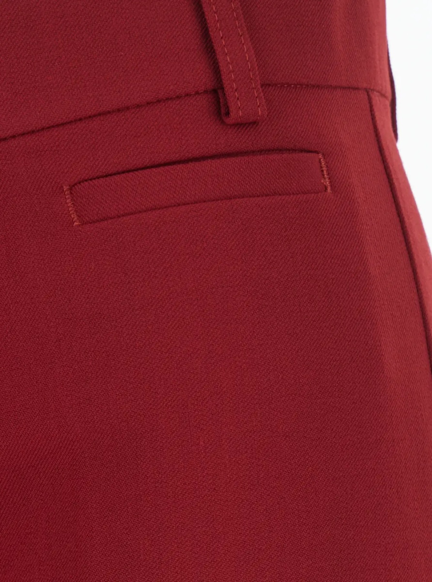 Pantaloni 'Protea' red Pants with belt loops in fabric for women - Img 3