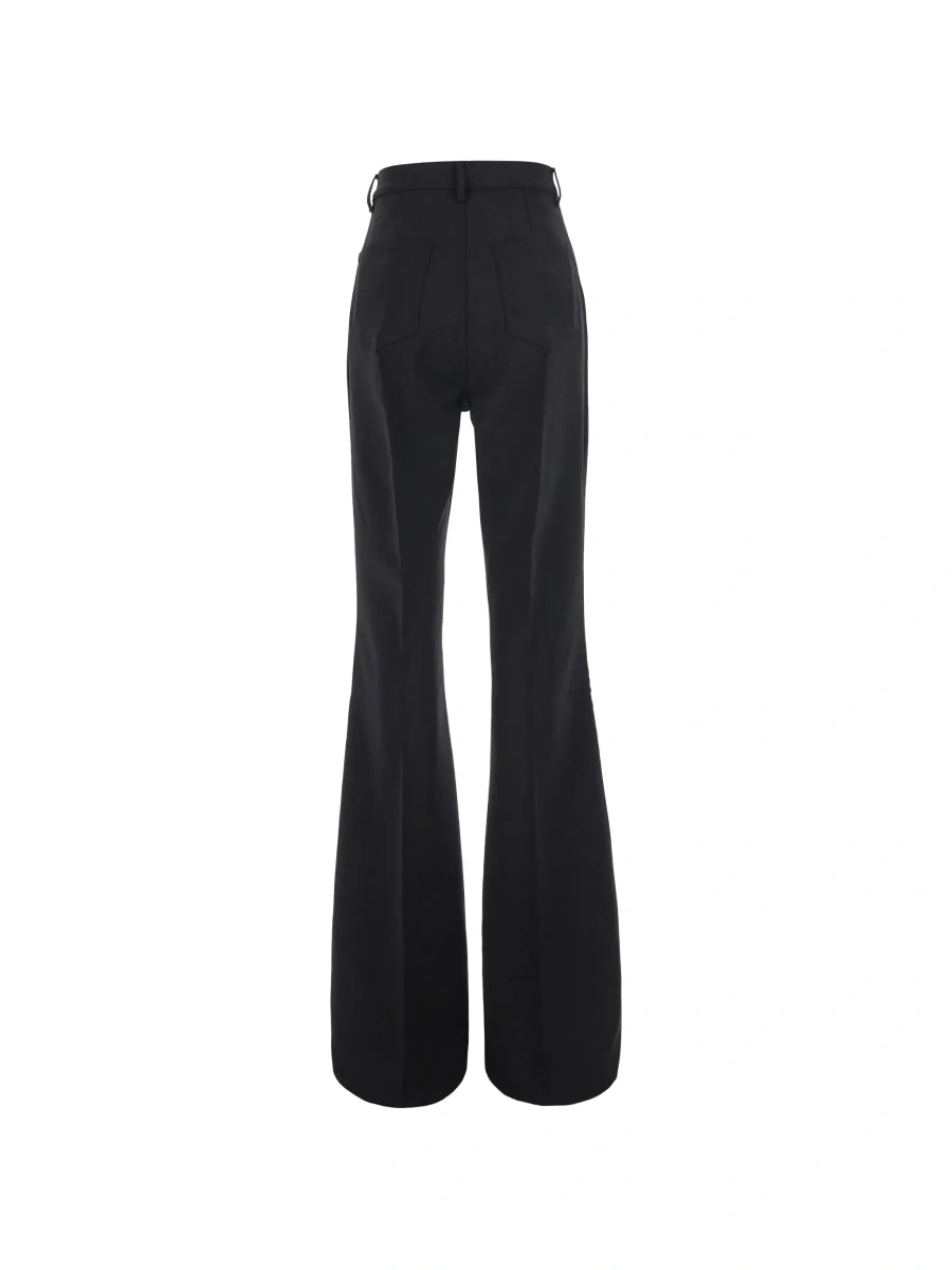Pantaloni Rick Owens negri din bumbac 'Bolan Bootcut' - Img 4