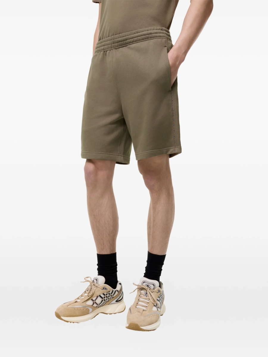 Pantaloni scurti Burberry maro din bumbac - Img 2