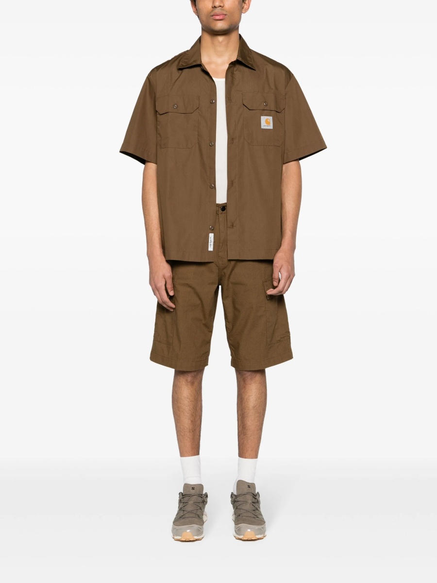 Pantaloni scurti Carhartt maro din bumbac - Img 2