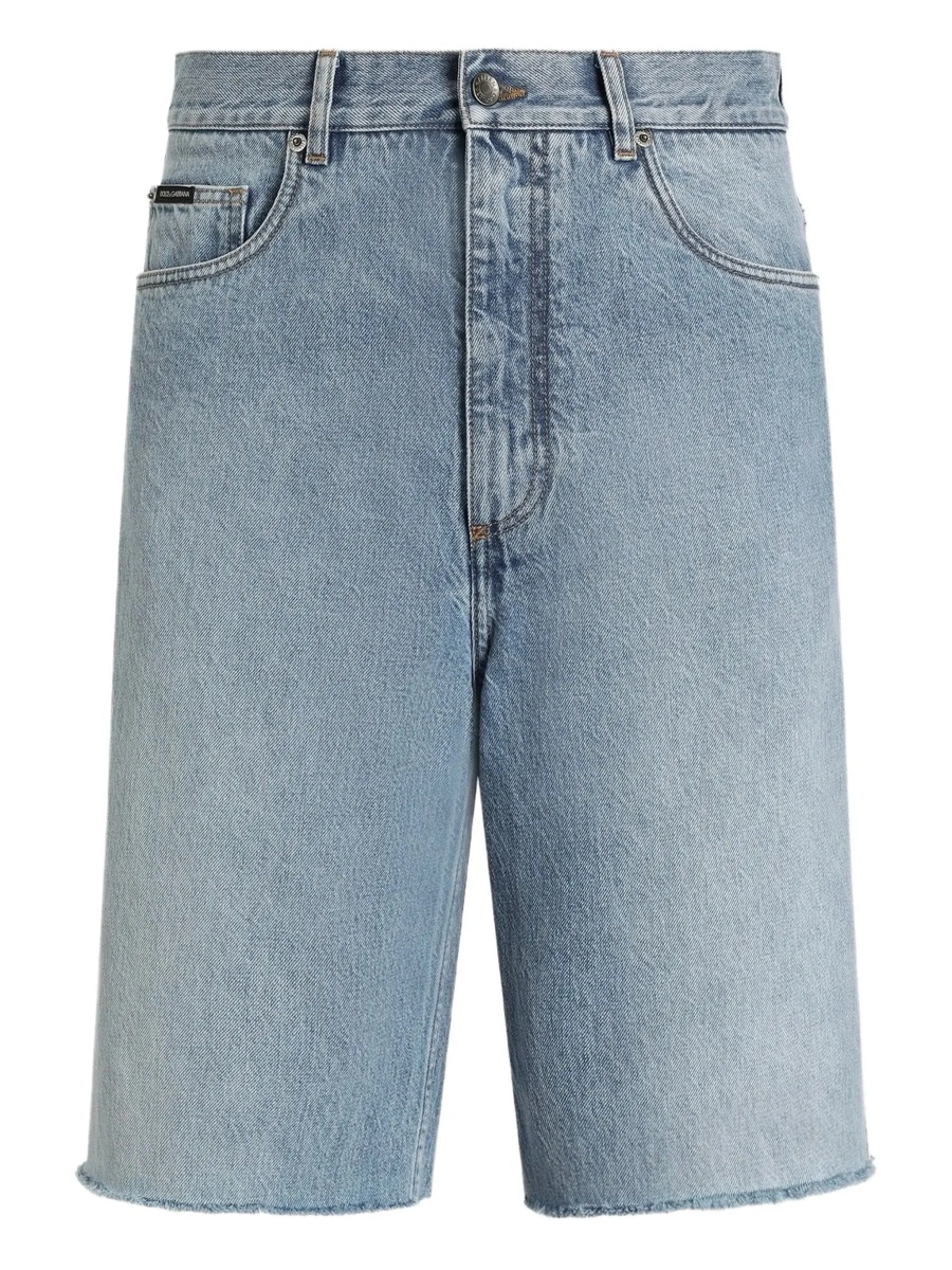 Pantaloni scurti Dolce &amp; Gabbana albastri din denim - Img 8