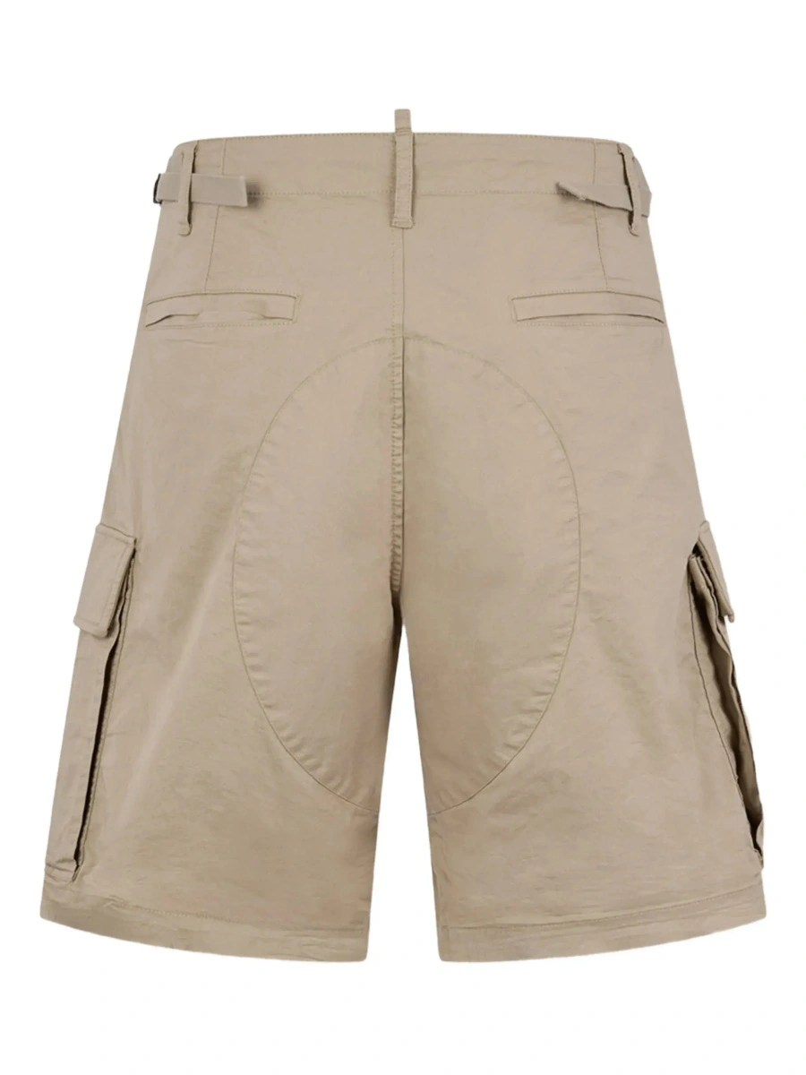 Pantaloni scurti DSQUARED2 bej din bumbac - Img 4