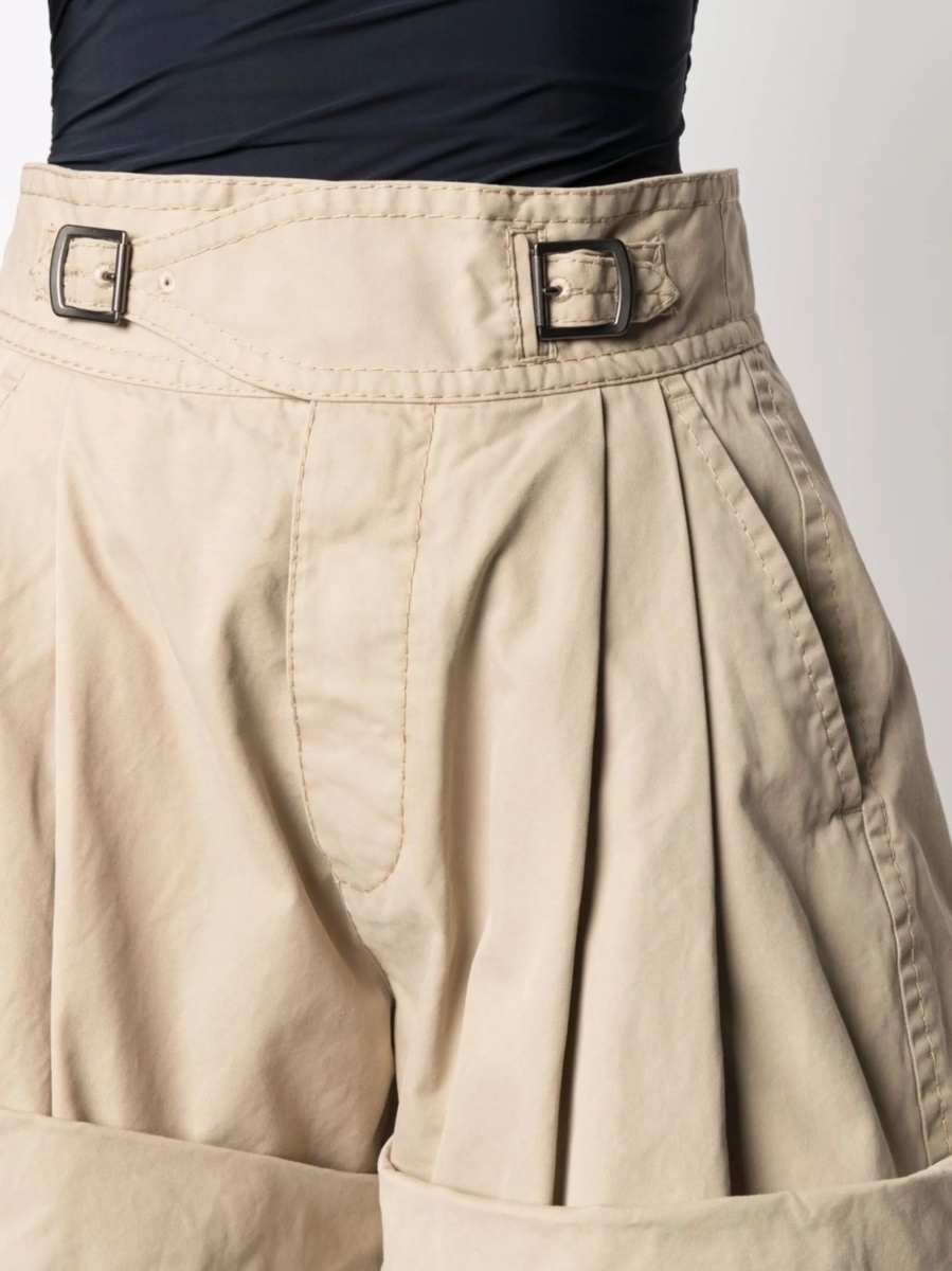 Pantaloni scurti DSQUARED2 neutri din bumbac - Img 5