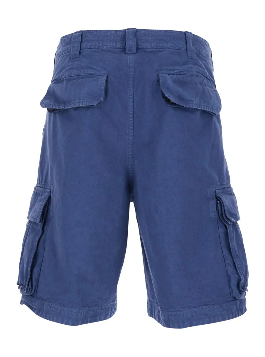 Pantaloni scurti ERL albastri din bumbac - Img 2