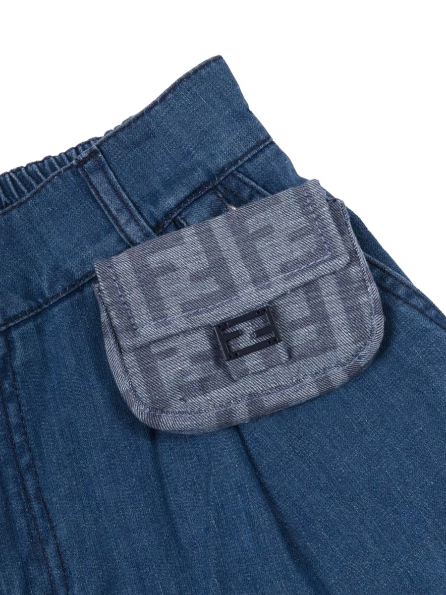 Pantaloni scurti Fendi albastri - Img 3