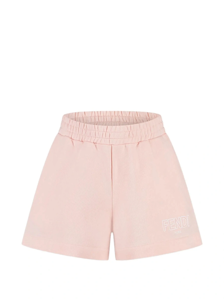 Pantaloni scurti Fendi roz din bumbac - Img 5