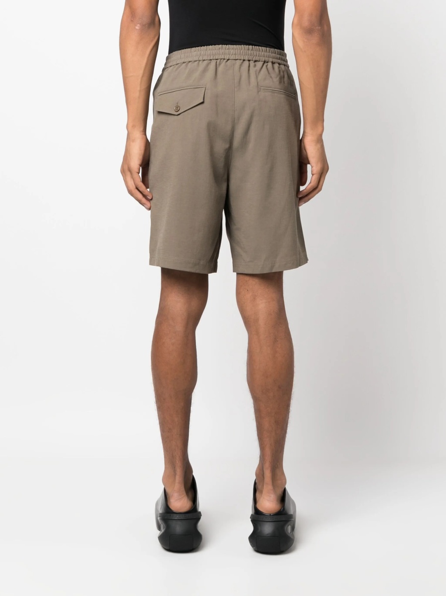 Pantaloni scurti HELMUT LANG verzi din bumbac si in - Img 4