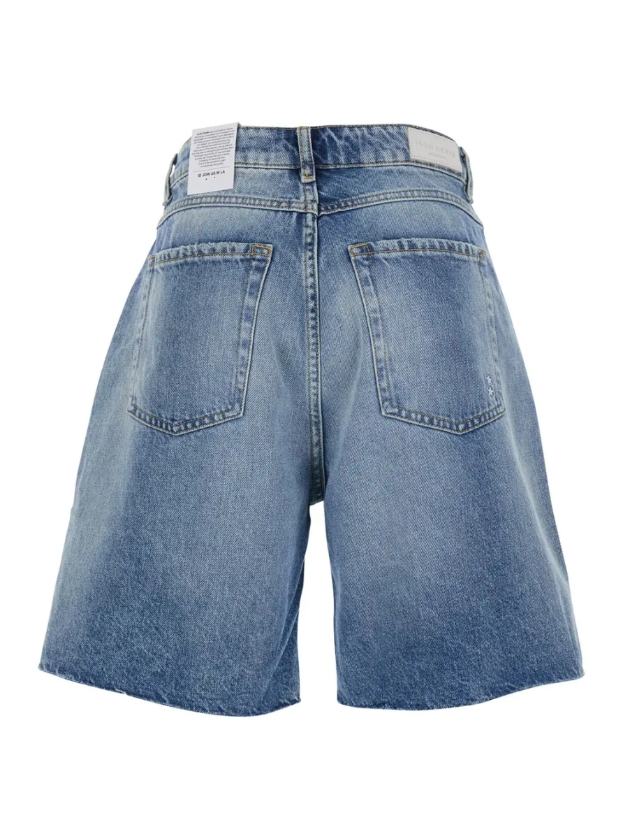 Pantaloni scurti Icon Denim albastri din denim - Img 2