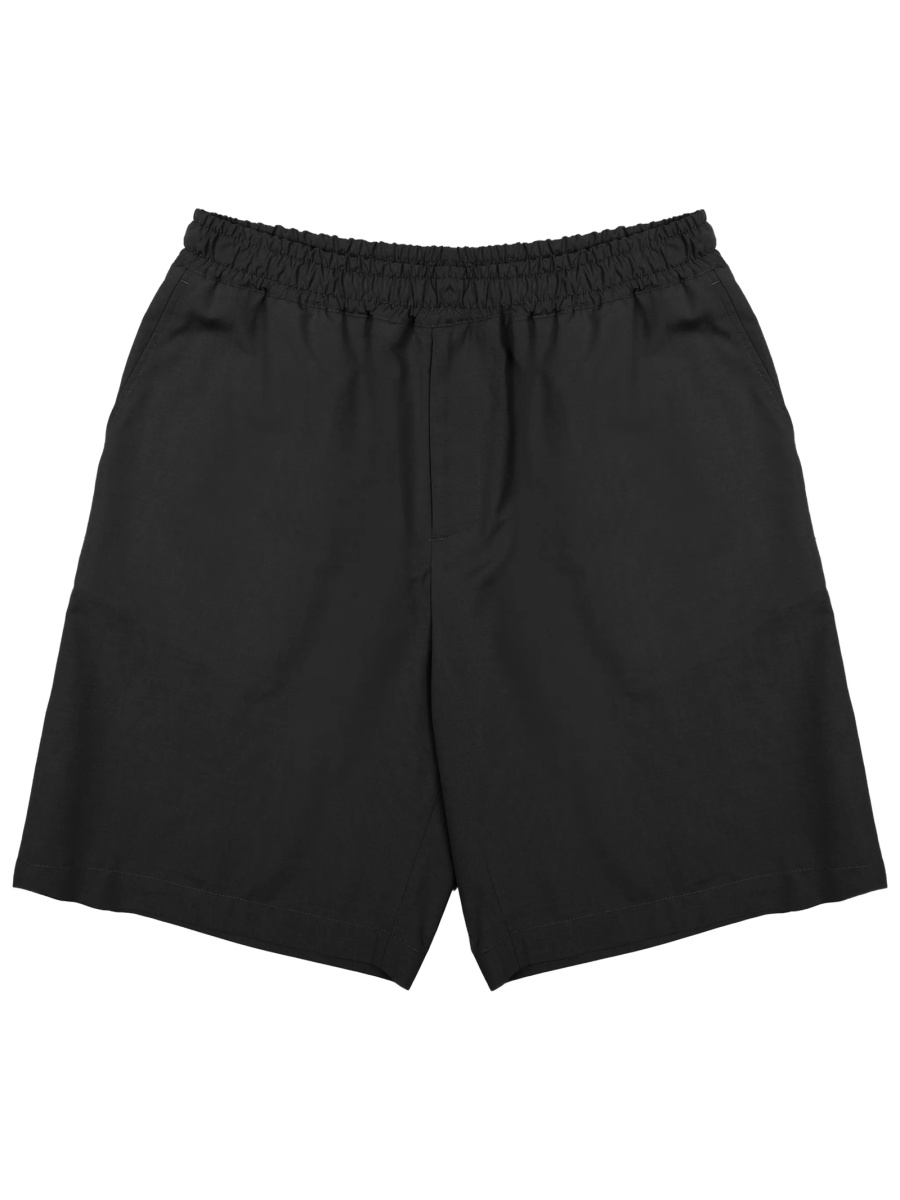 Pantaloni scurti LOW BRAND negri din bumbac si lana - Img 2